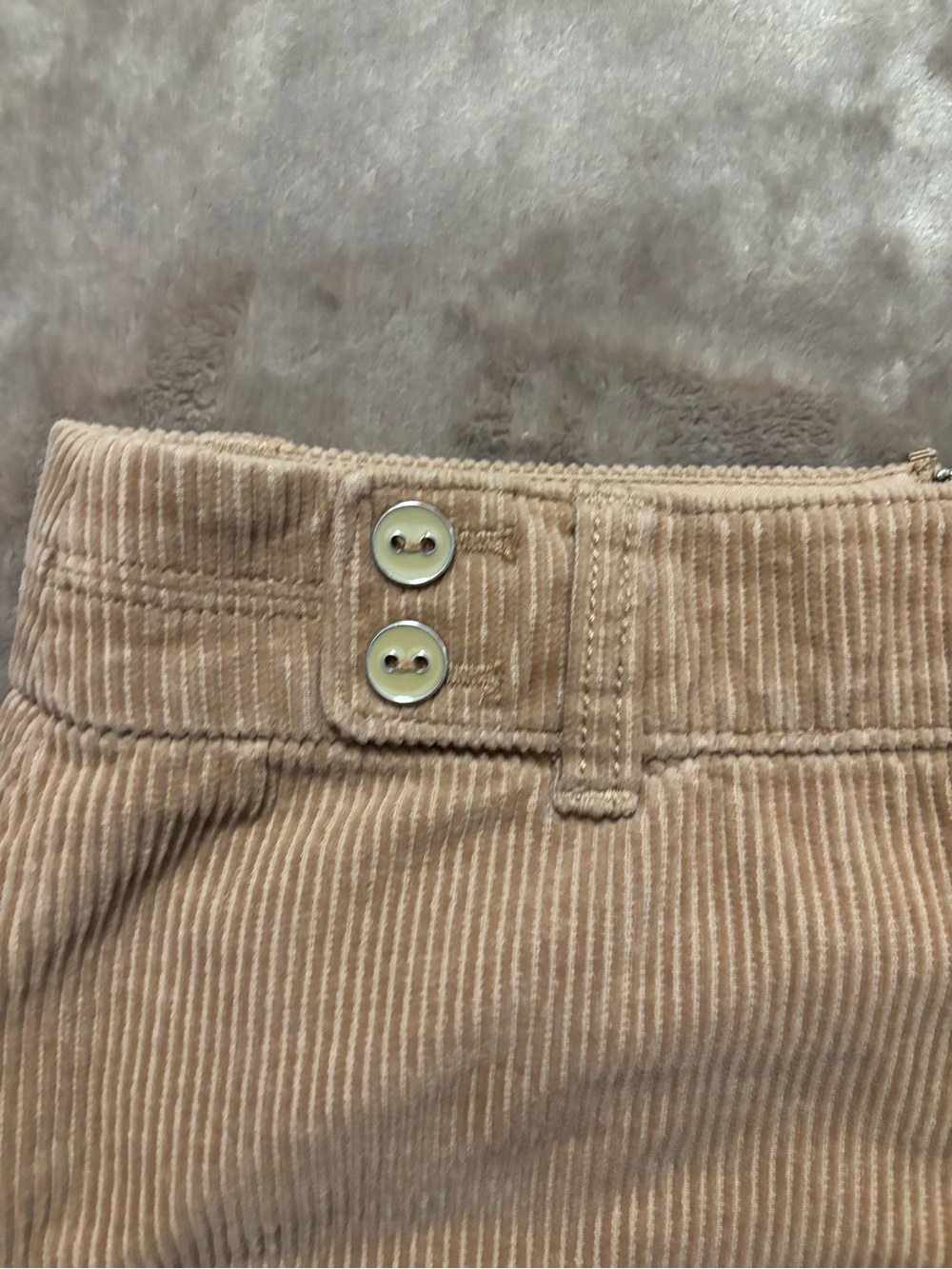 Ann Taylor Corduroy Mini Skirt Women’s Size 0 Brown/Tan - Picture 4 of 9